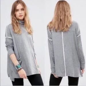 Free People Cozy Gray Turtleneck